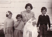 Monica with children 1955